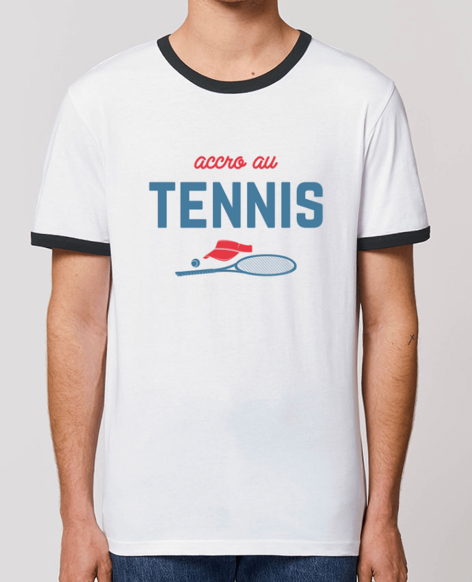 Unisex ringer t-shirt Ringer Accro au tennis by tunetoo