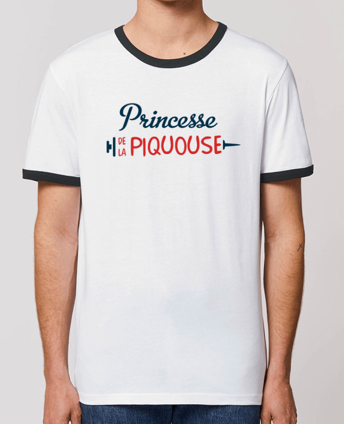 Unisex ringer t-shirt Ringer brodé Princesse de la piquouse Par  tunetoo