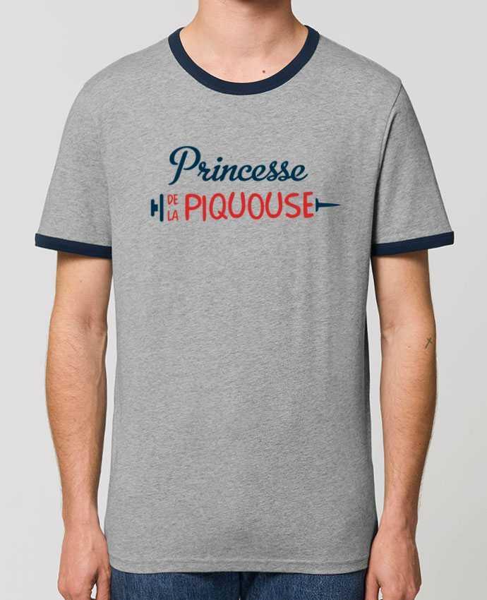 T-Shirt Contrasté Unisexe Stanley RINGER brodé Princesse de la piquouse Par  tunetoo