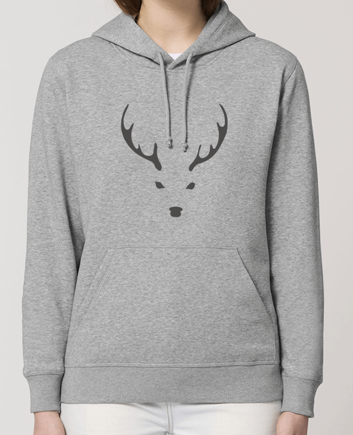 Sweat-Shirt Capuche Essentiel Unisexe Drummer WHITE DEER Par Morozinka