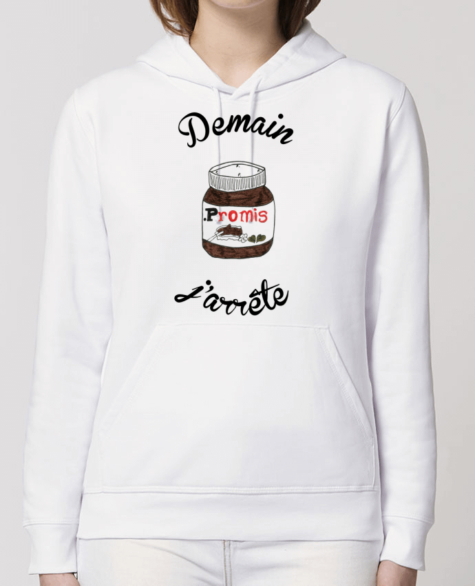 Hoodie Demain j'arrête le Nutella Par Promis