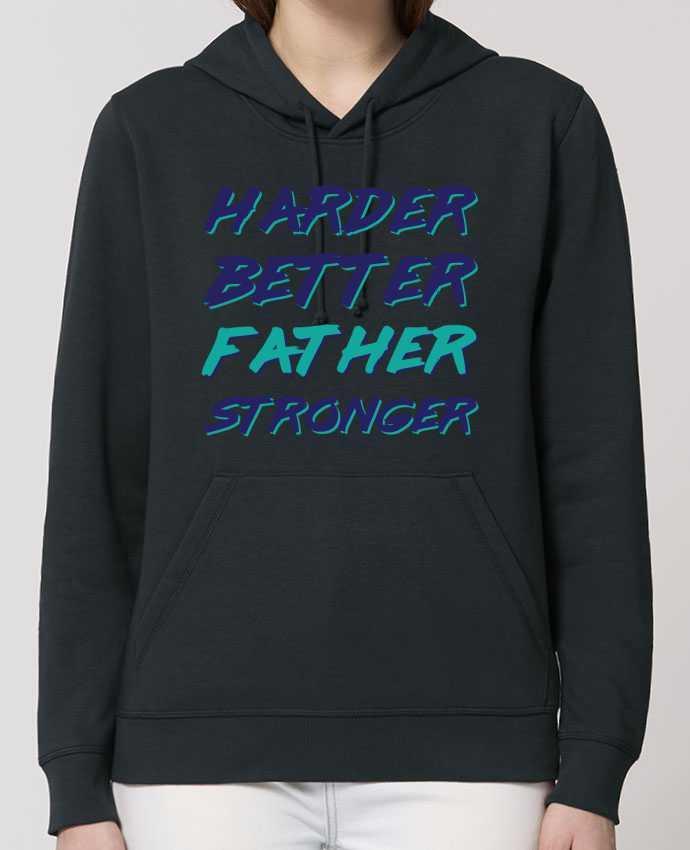 Sweat-Shirt Capuche Essentiel Unisexe Drummer Harder Better Father Stronger Par tunetoo