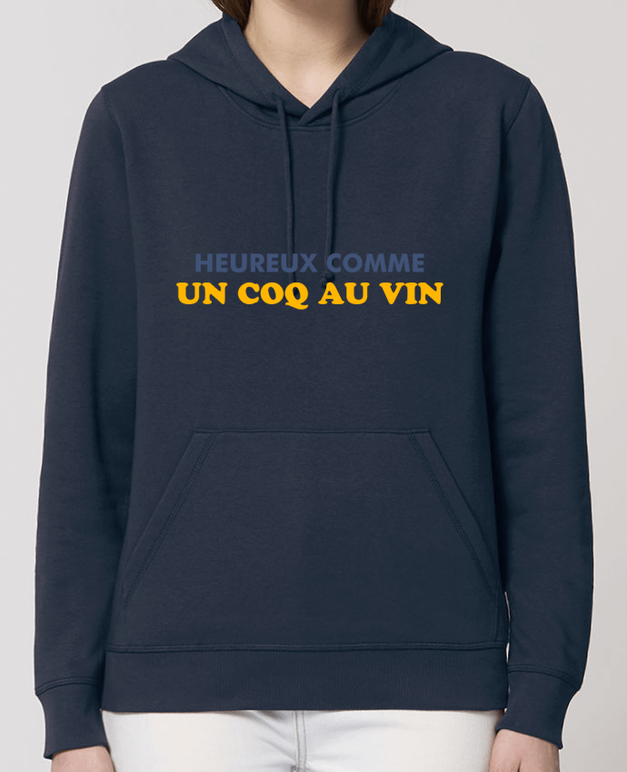 Sweat-Shirt Capuche Essentiel Unisexe Drummer Heureux comme un coq au vin Par tunetoo