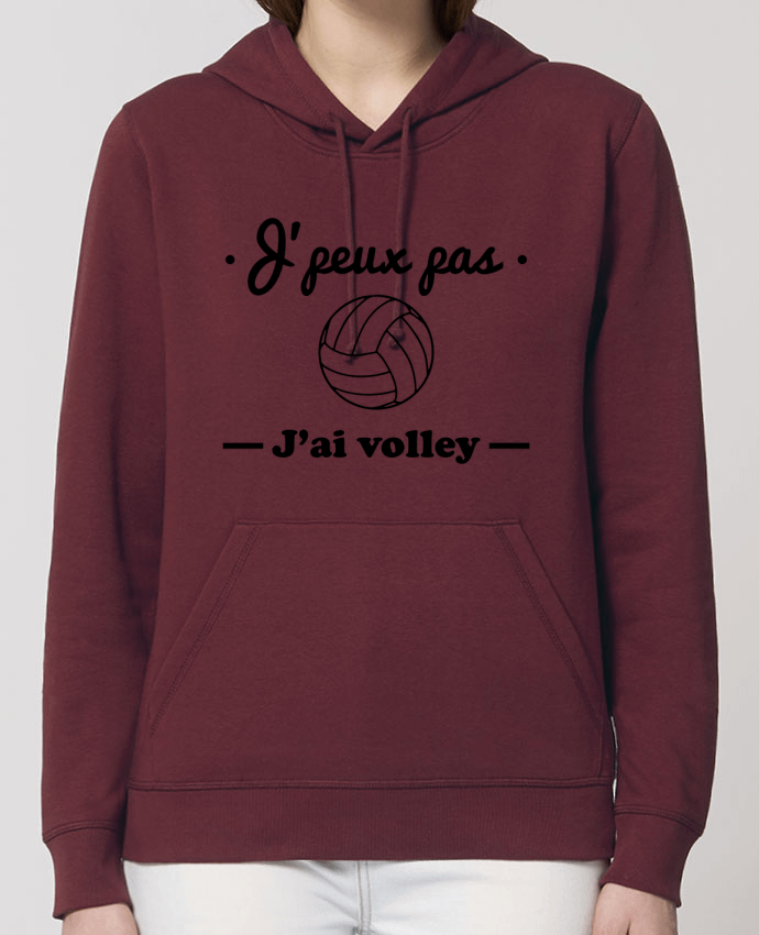 Sweat-Shirt Capuche Essentiel Unisexe Drummer J'peux pas j'ai volley , volleyball, volley-ball Par Benichan