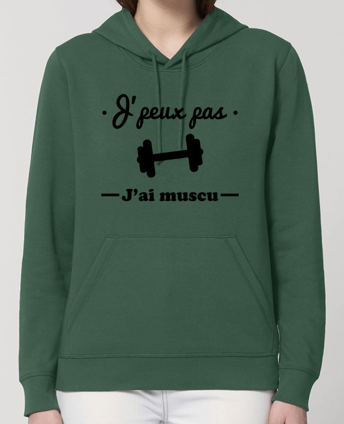 Sweat-Shirt Capuche Essentiel Unisexe Drummer J'peux pas j'ai muscu, musculation Par Benichan