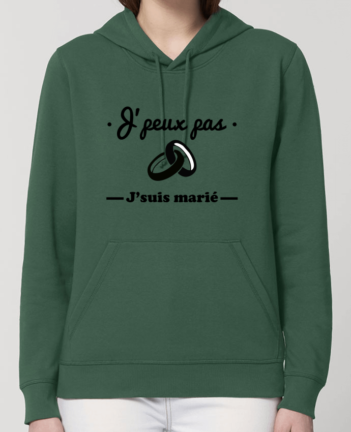 Sweat-Shirt Capuche Essentiel Unisexe Drummer J'peux pas j'suis marié Par Benichan