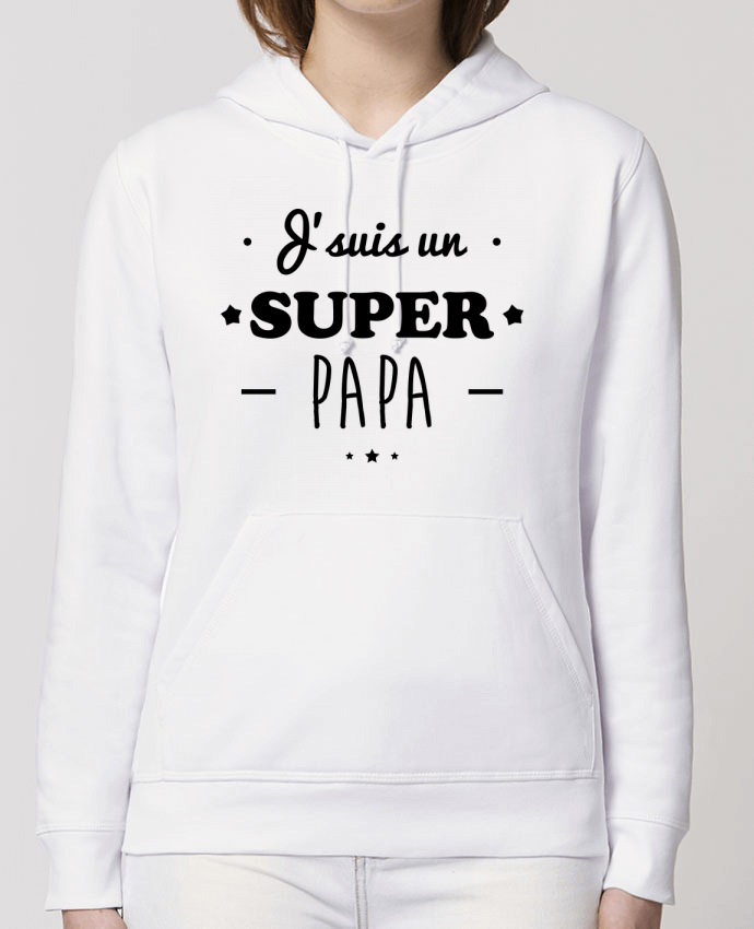 Sweat-Shirt Capuche Essentiel Unisexe Drummer Super papa,cadeau père,fête des pères Par Benichan