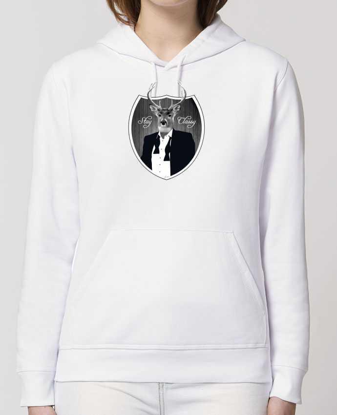 Sweat-Shirt Capuche Essentiel Unisexe Drummer Cerf Stay classy Par justsayin