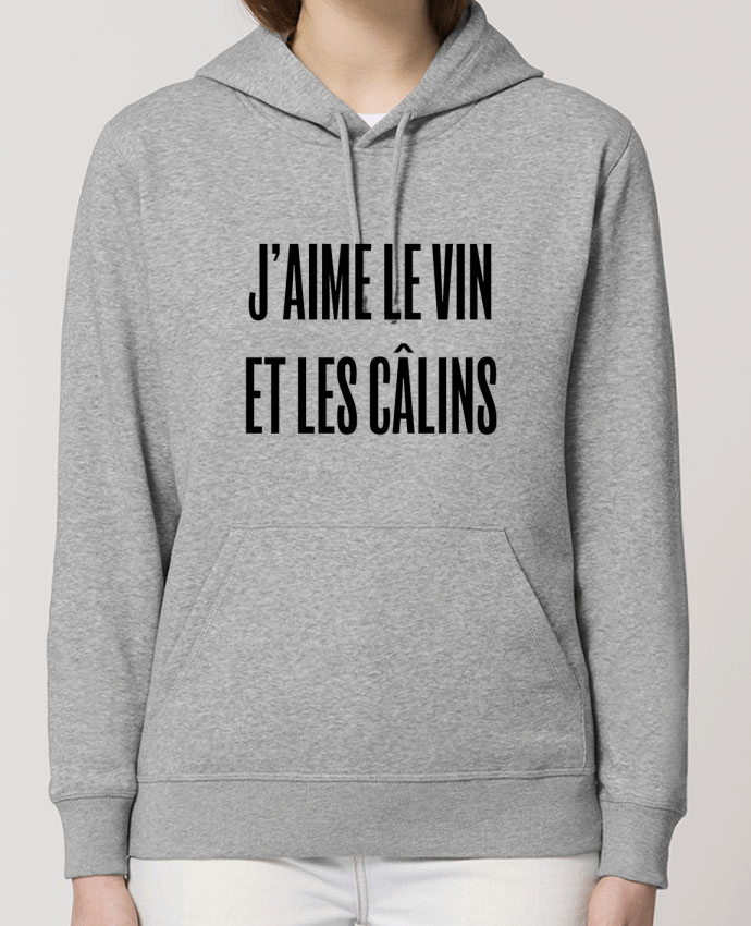 Hoodie J'aime le vin et les câlins Par tunetoo