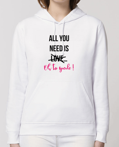 Hoodie All you need is ... oh ta gueule ! Par tunetoo