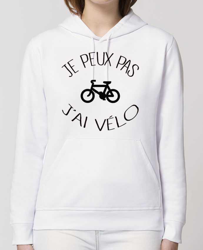 Sweat-Shirt Capuche Essentiel Unisexe Drummer Je peux pas j'ai vélo Par Freeyourshirt.com