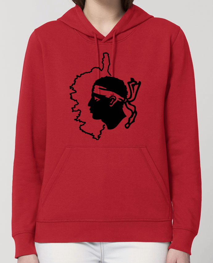 Sweat-Shirt Capuche Essentiel Unisexe Drummer Corse Carte et drapeau Par Freeyourshirt.com