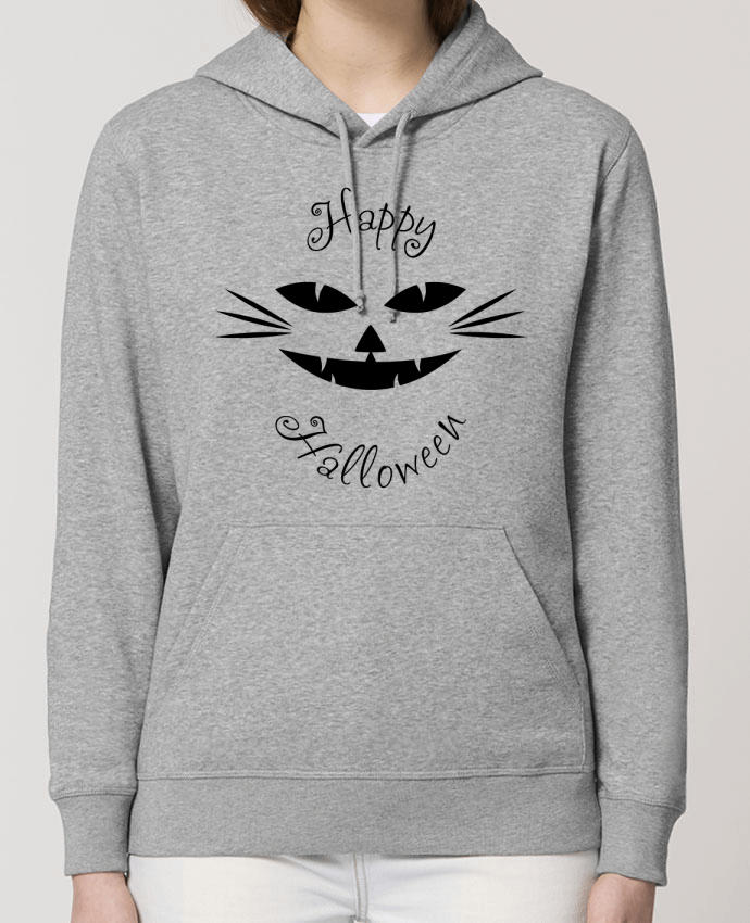 Sweat-Shirt Capuche Essentiel Unisexe Drummer Happy CatHalloween Par 