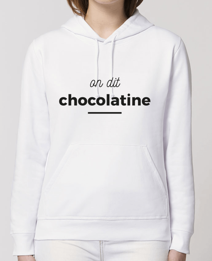 Sweat-Shirt Capuche Essentiel Unisexe Drummer On dit chocolatine Par Ruuud