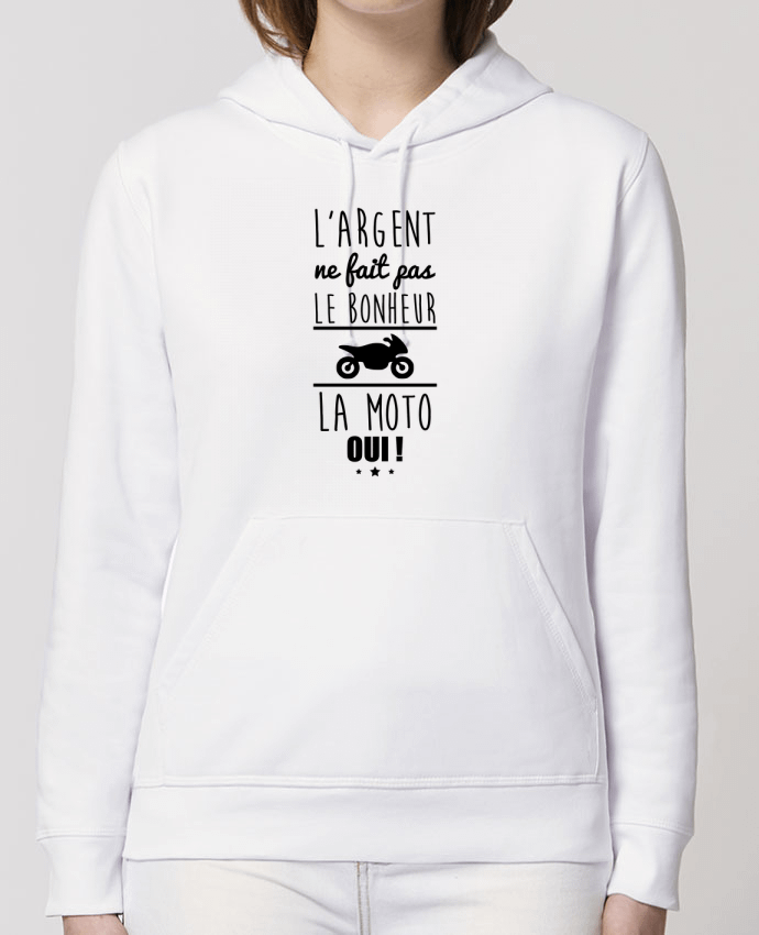 Sweat-Shirt Capuche Essentiel Unisexe Drummer L'argent ne fait pas le bonheur la moto oui ! Par Benichan