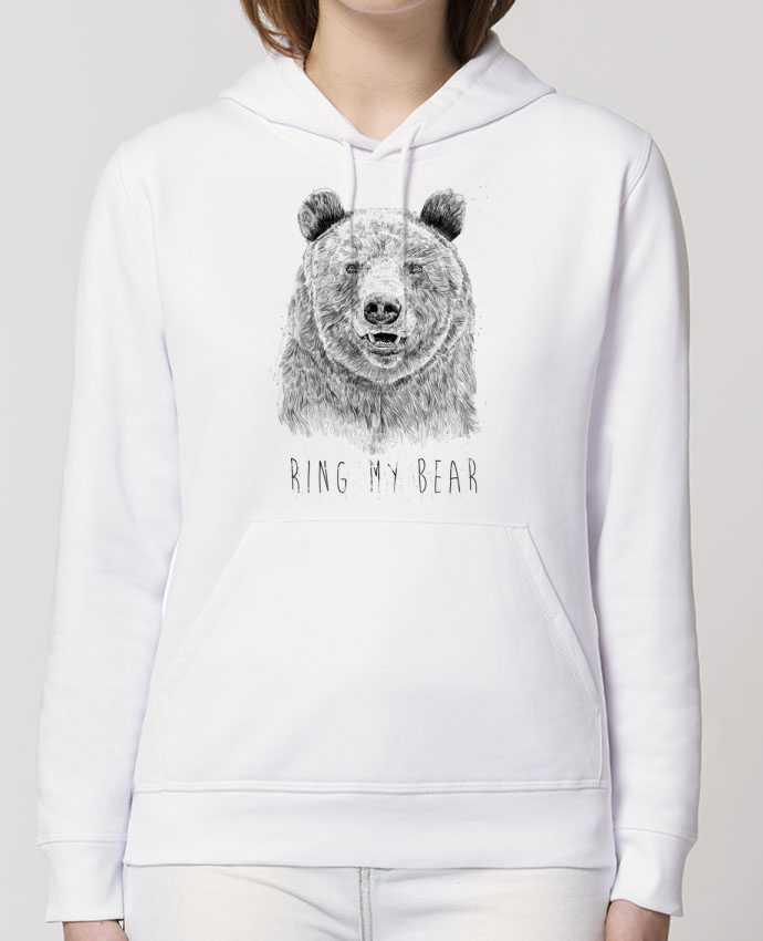 Sweat-Shirt Capuche Essentiel Unisexe Drummer Ring my bear (bw) Par Balàzs Solti