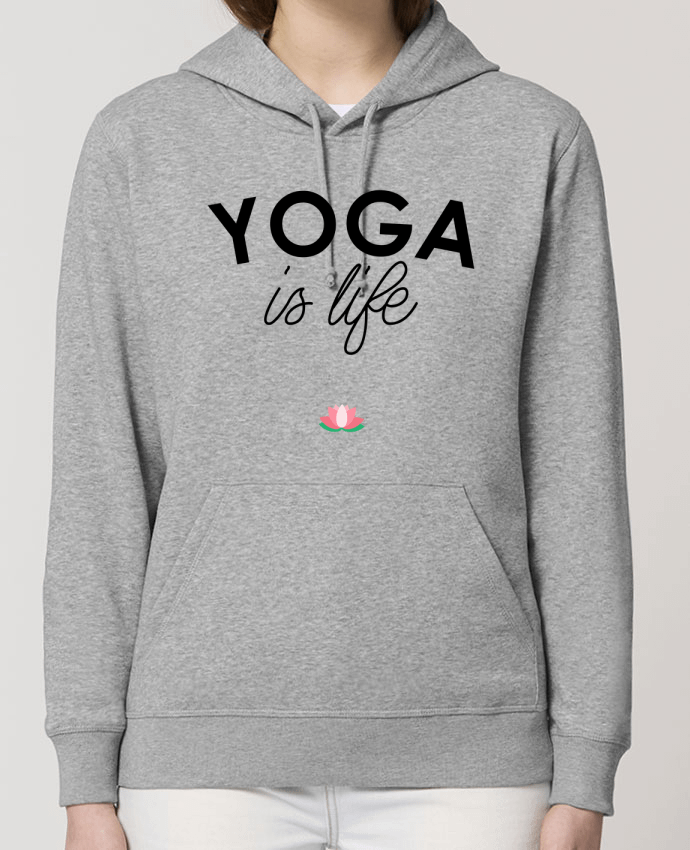 Sweat-Shirt Capuche Essentiel Unisexe Drummer Yoga is life Par tunetoo