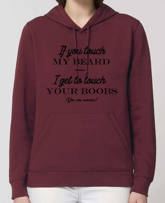 Sweat-Shirt Capuche Essentiel Unisexe Drummer If you touch my beard, I get to touch your boobs Par tunetoo