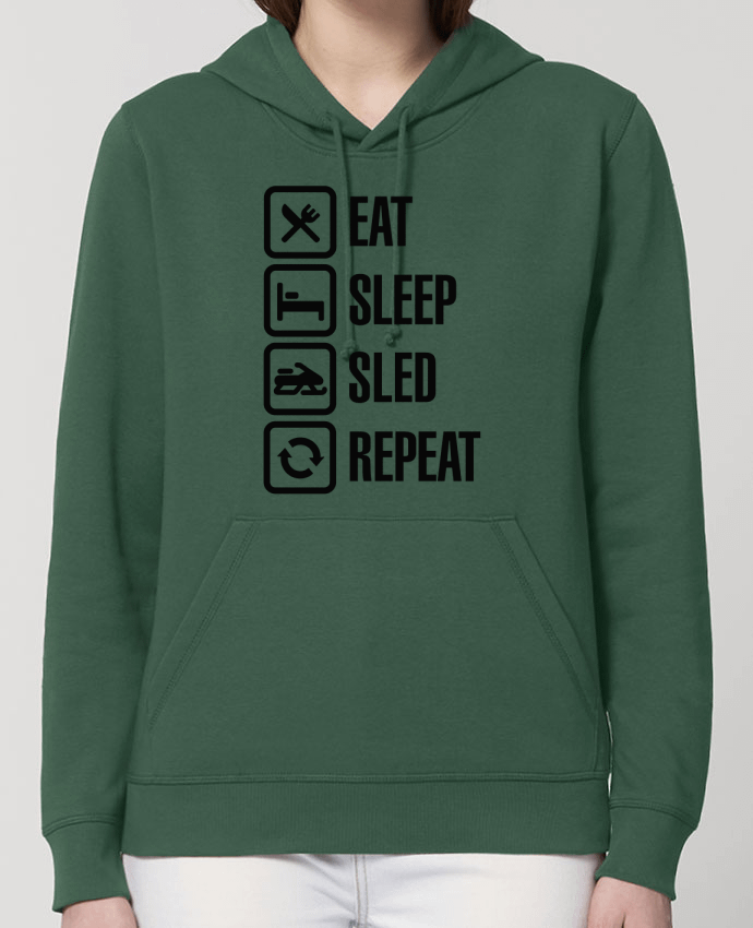 Hoodie Eat, sleep, sled, repeat Par LaundryFactory