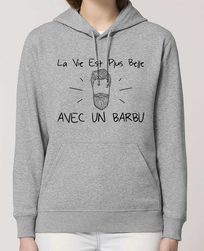 Sweat-Shirt Capuche Essentiel Unisexe Drummer La vie est plus belle avec un barbu Par tunetoo