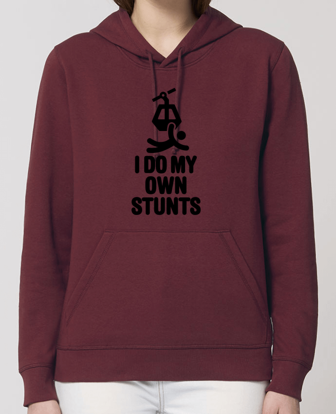 Sweat-Shirt Capuche Essentiel Unisexe Drummer I DO MY OWN STUNTS TELESKI Black Par LaundryFactory