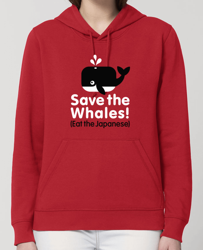 Hoodie SAVE THE WHALES EAT THE JAPANESE Par LaundryFactory