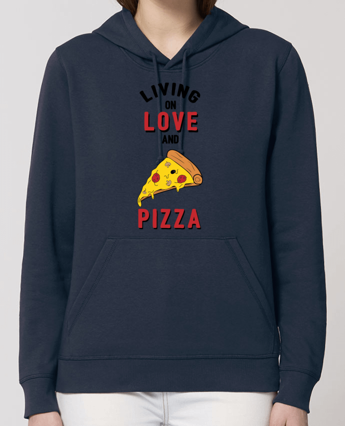 Hoodie Living on love and pizza Par tunetoo