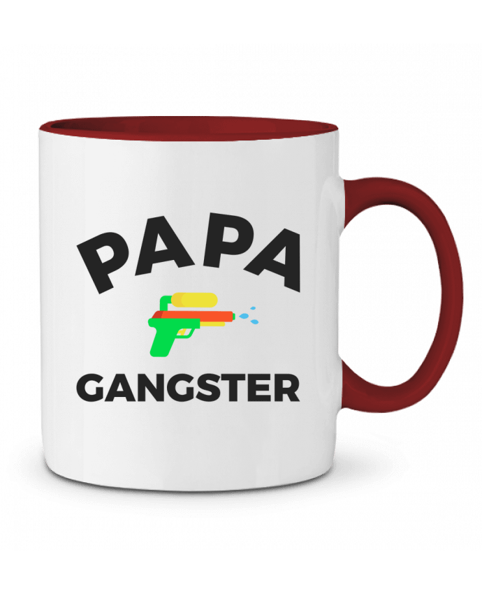 Taza Cerámica Bicolor Papa Ganster Ruuud
