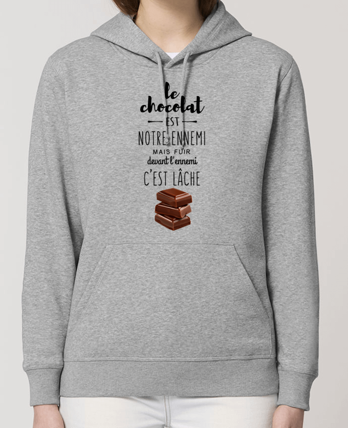 Sweat-Shirt Capuche Essentiel Unisexe Drummer chocolat Par DesignMe