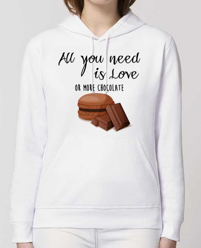 Sweat-Shirt Capuche Essentiel Unisexe Drummer all you need is love ...or more chocolate Par DesignMe