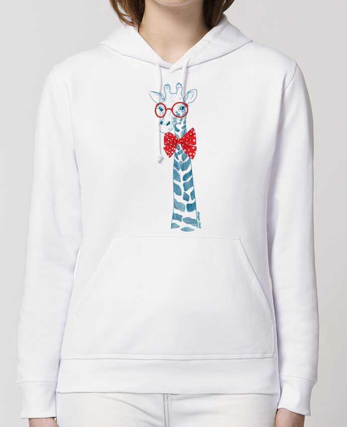 Sweat-Shirt Capuche Essentiel Unisexe Drummer Girafe à lunettes Par Maggie E.