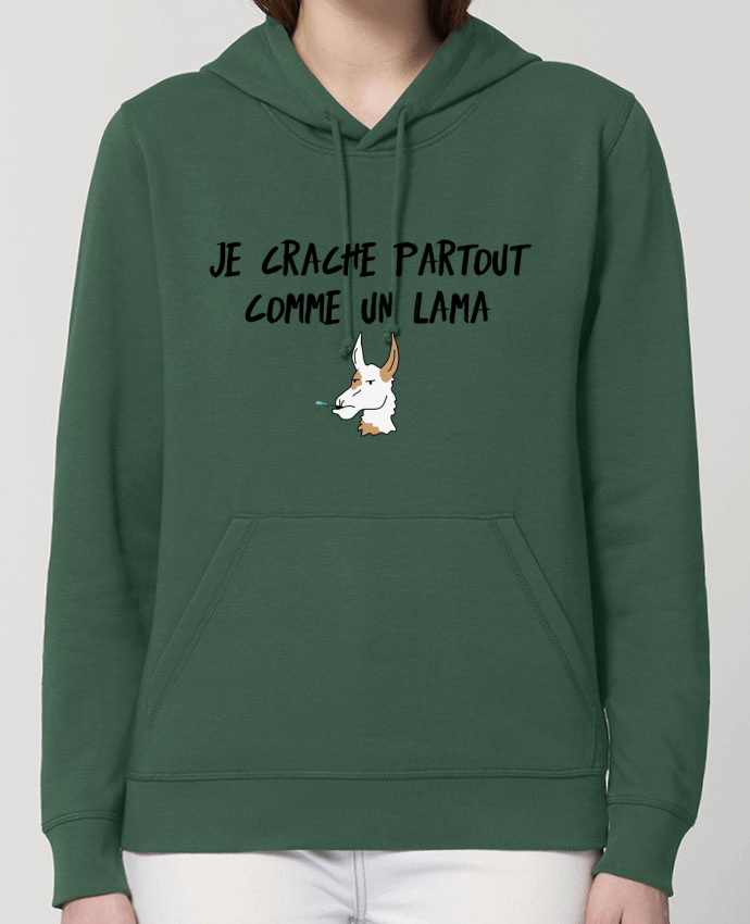 Sweat-Shirt Capuche Essentiel Unisexe Drummer Je crache comme un Lama Citation Dikkenek Par tunetoo