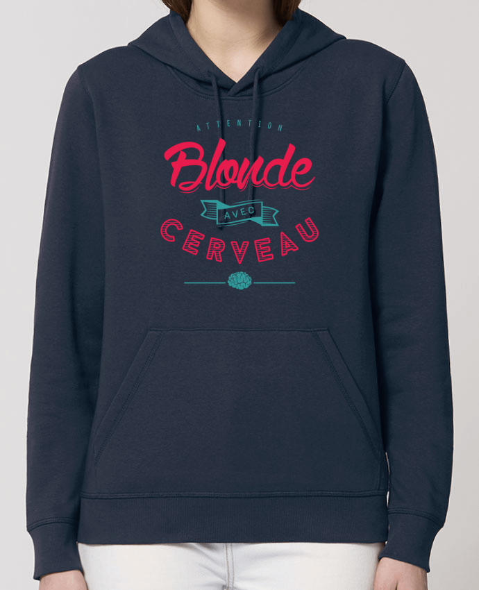 Hoodie BLONDE AVEC CERVEAU Par PTIT MYTHO