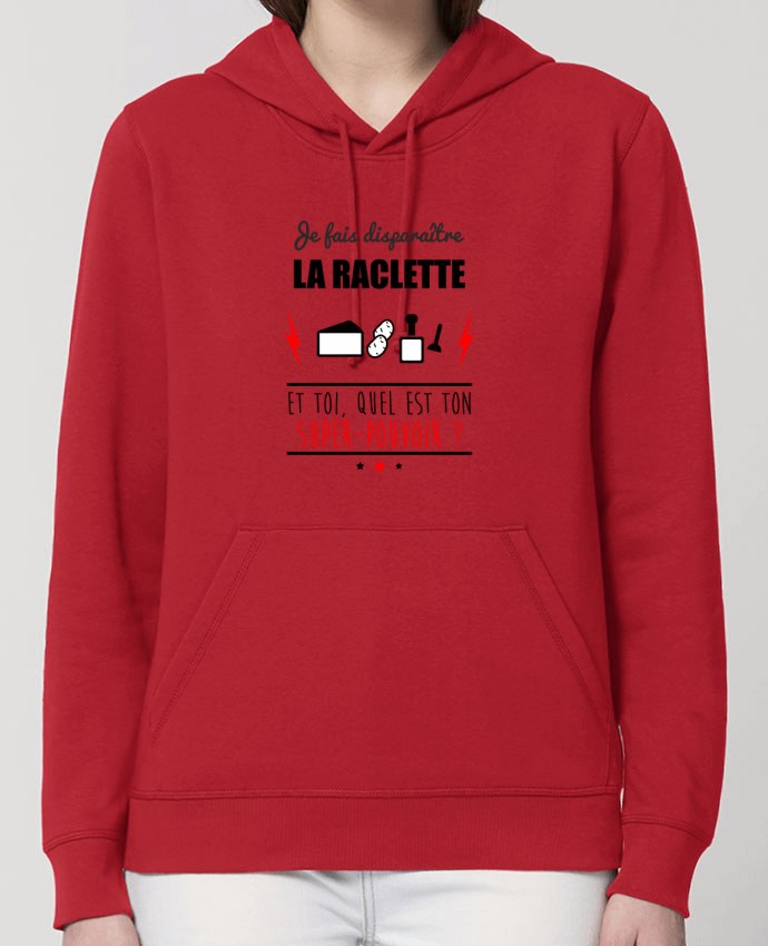 Sweat-Shirt Capuche Essentiel Unisexe Drummer Je fais disporaître la raclette et toi, quel est ton super-pouvoir ? Par Benichan