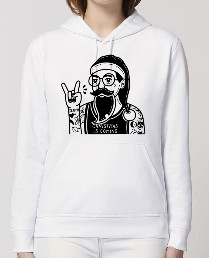 Sweat-Shirt Capuche Essentiel Unisexe Drummer Christmas is Coming Par DEALEURS DE DEALS