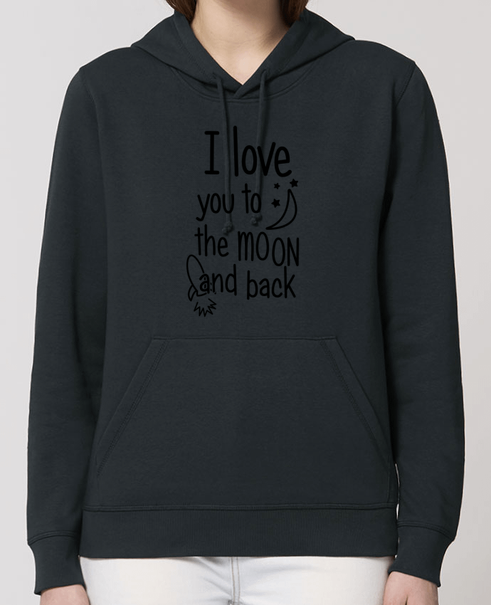 Sweat-Shirt Capuche Essentiel Unisexe Drummer I love you to the moon and back Par tunetoo