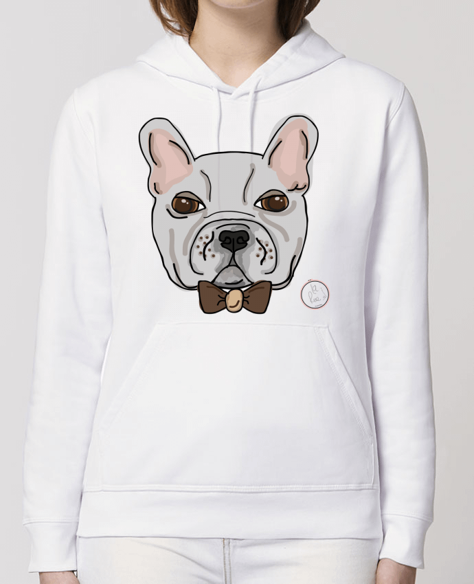 Sweat-Shirt Capuche Essentiel Unisexe Drummer Bulldog Hipster Par Juanalaloca