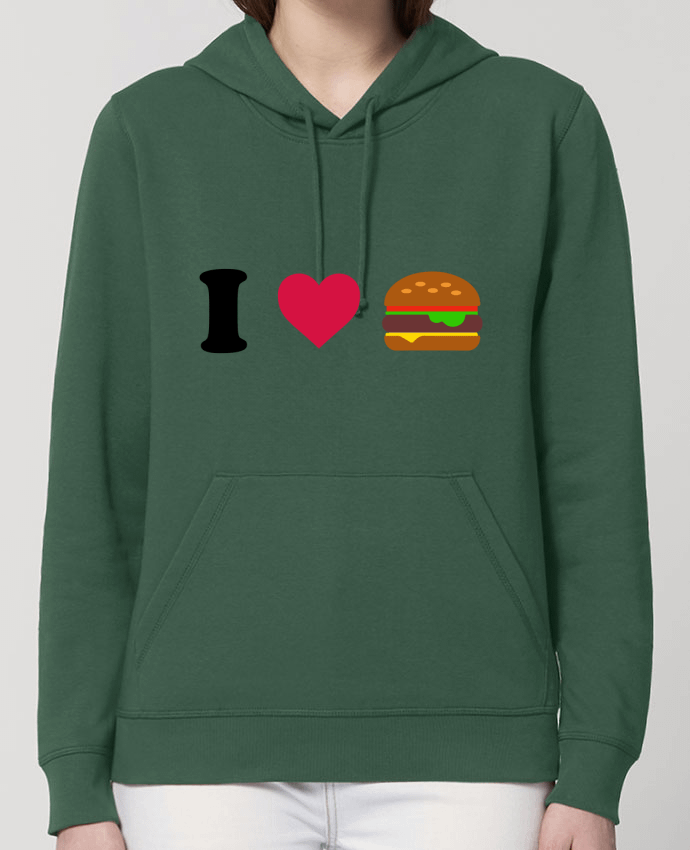 Sweat-Shirt Capuche Essentiel Unisexe Drummer I love burger Par tunetoo