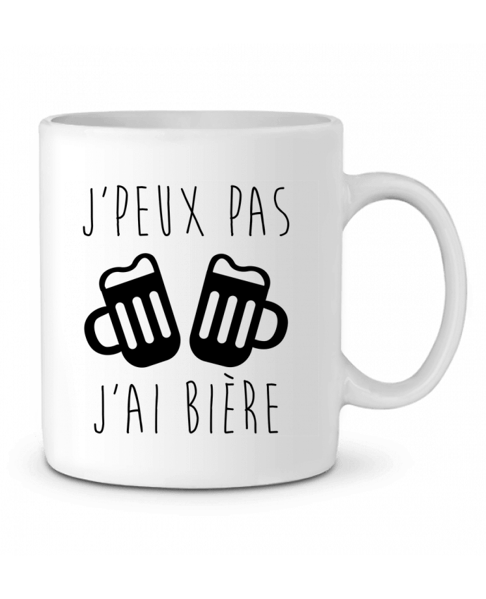 Ceramic Mug J'peux pas j'ai bière by Benichan