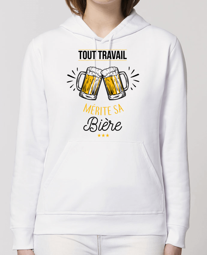 Hoodie Tout travail mérite sa bière Par La boutique de Laura