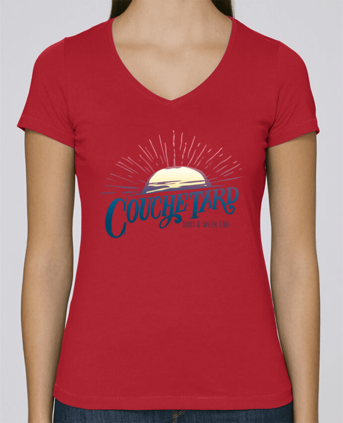 Camiseta Mujer Cuello en V Stella Chooses Couche Tard por Promis
