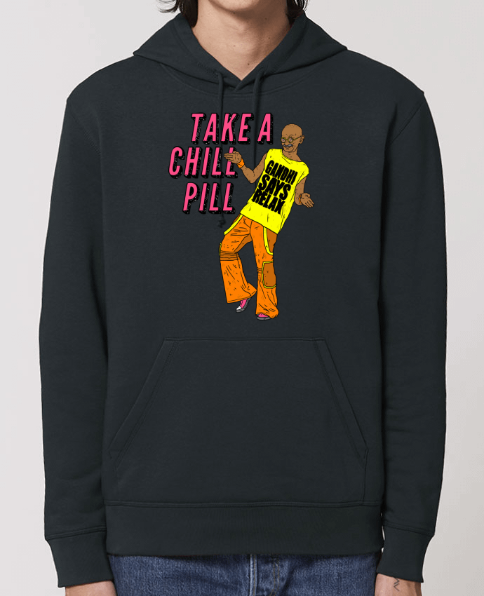 Essential unisex hoodie sweatshirt Drummer Chill Pill Par Nick cocozza