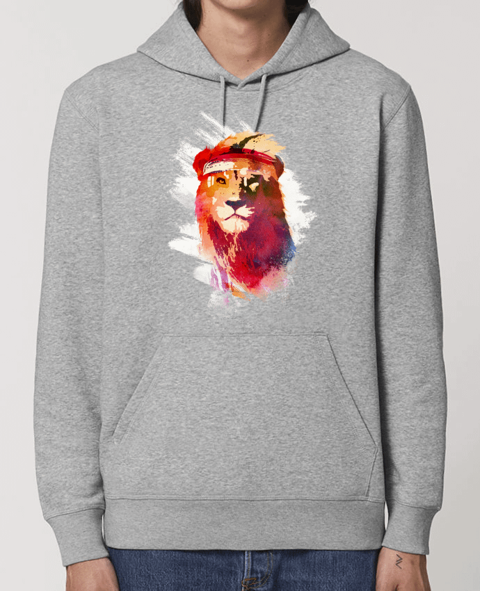 Essential unisex hoodie sweatshirt Drummer Gym lion Par robertfarkas