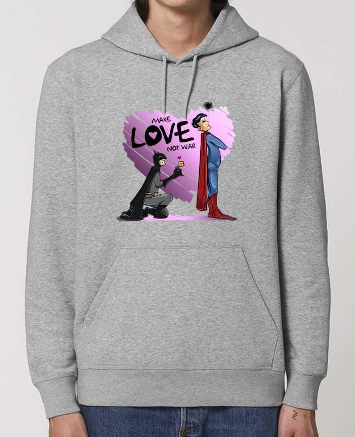 Hoodie MAKE LOVE NOT WAR (BATMAN VS SUPERMAN) Par teeshirt-design.com