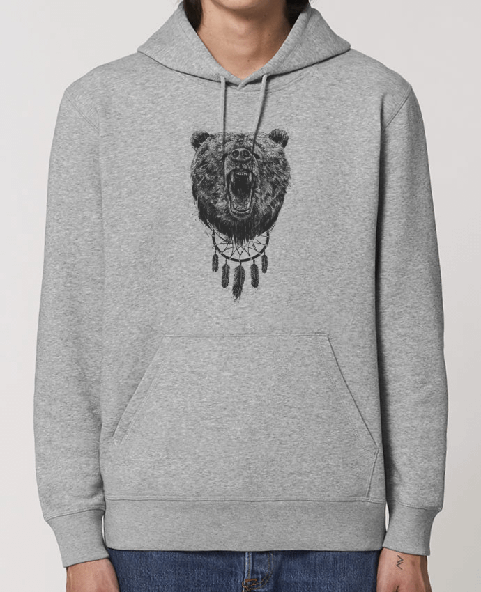 Sudadera Essential con capucha unisex  Drummer Angry bear with antlers Par Balàzs Solti