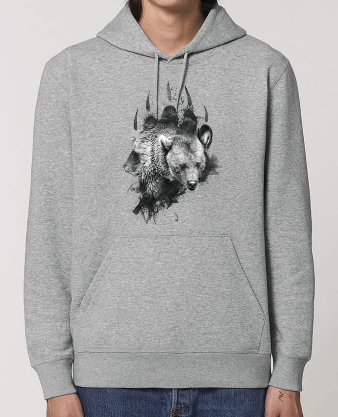 Sweat-Shirt Capuche Essentiel Unisexe Drummer Bear footprint Par WZKdesign