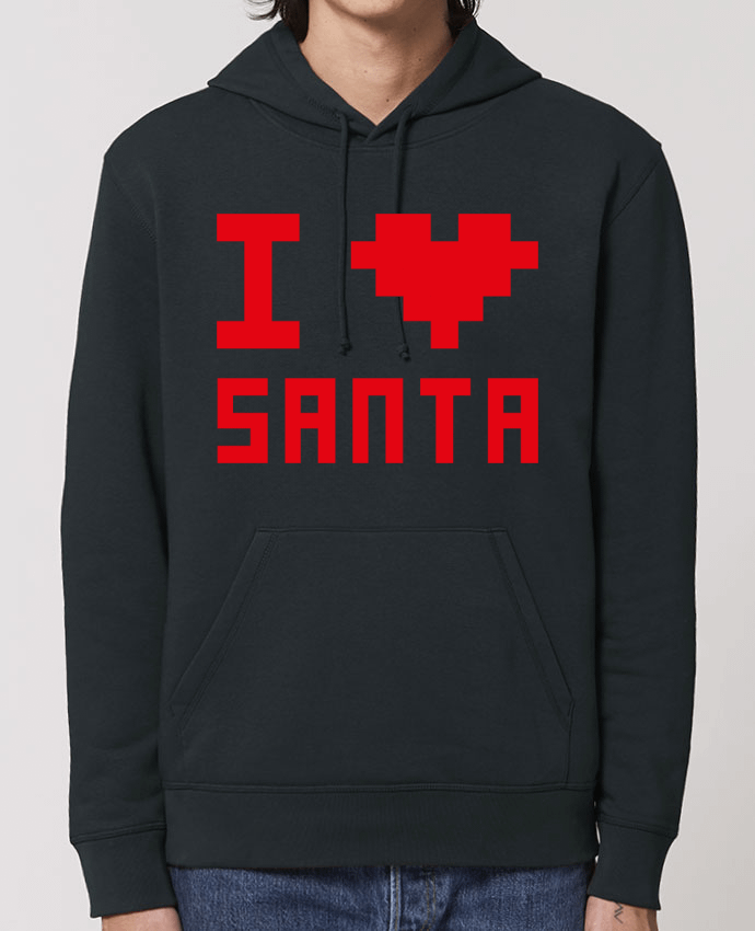 Essential unisex hoodie sweatshirt Drummer I LOVE SANTA Par tunetoo