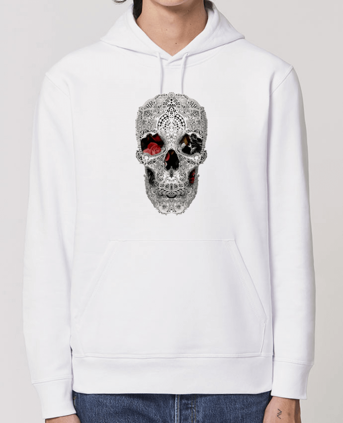 Essential unisex hoodie sweatshirt Drummer Lace skull 2 light Par ali_gulec