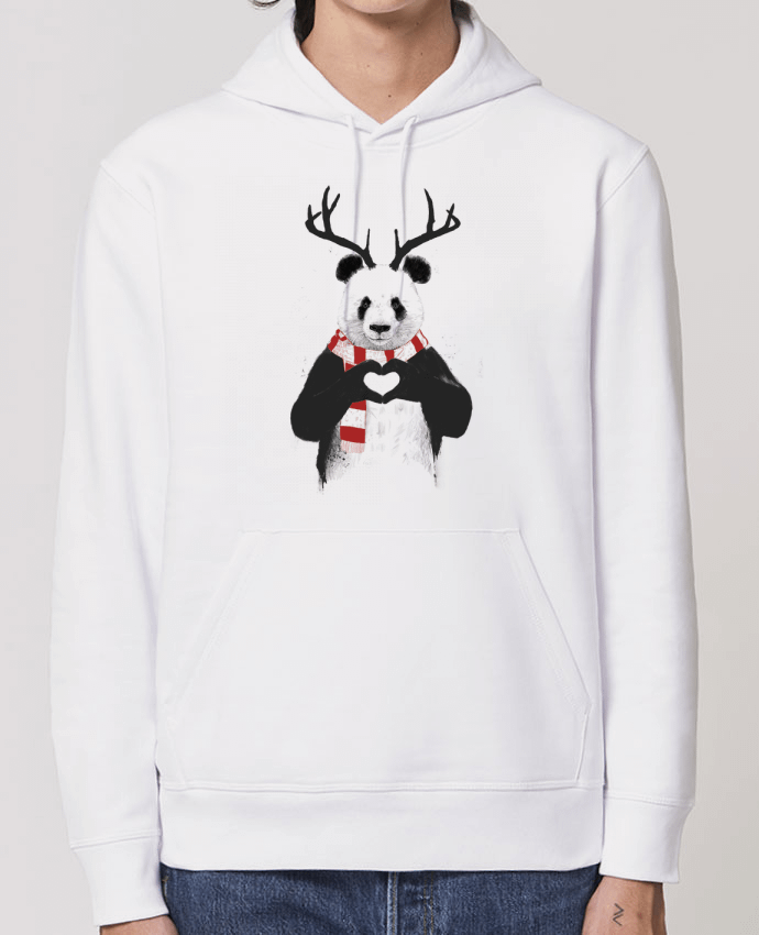 Essential unisex hoodie sweatshirt Drummer X-mas Panda Par Balàzs Solti