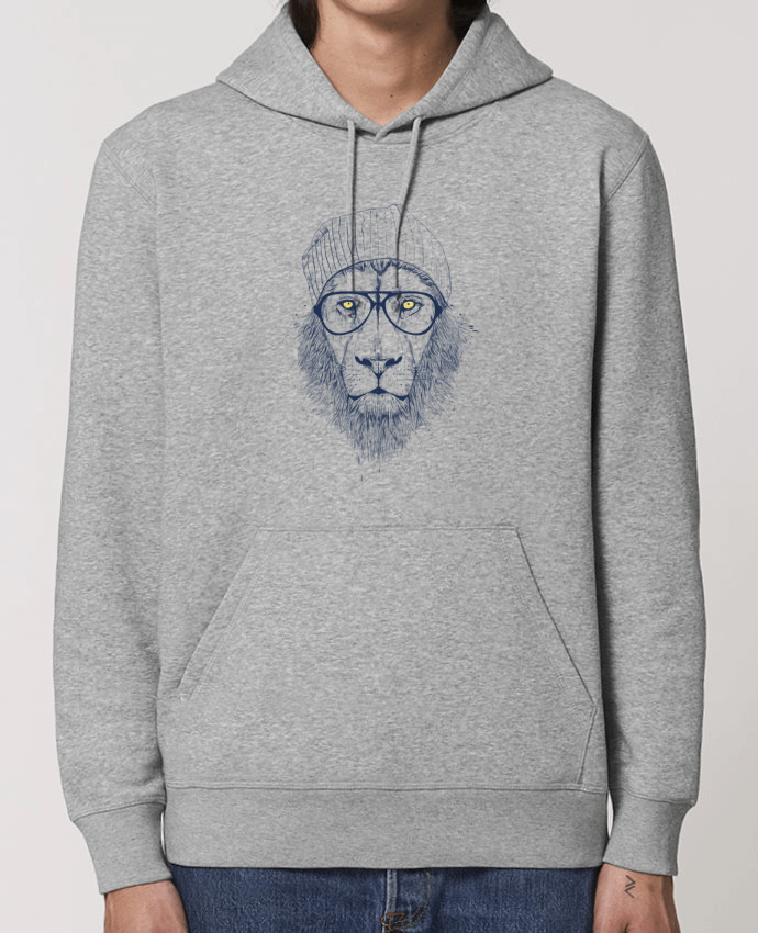 Essential unisex hoodie sweatshirt Drummer Cool Lion Par Balàzs Solti